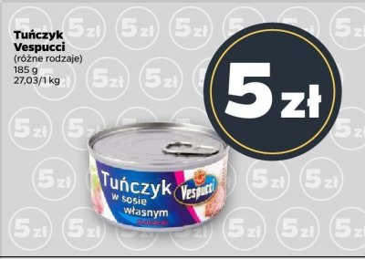 Tuńczyk Vespucci różne rodzaje promocja w Netto