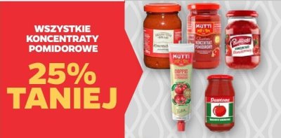 Wszystkie koncentraty pomidorowe -25% promocja w Netto