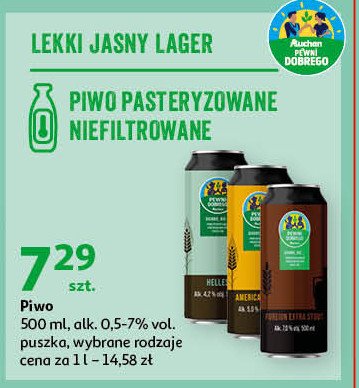 Piwo hefeweizen Auchan pewni dobrego promocja
