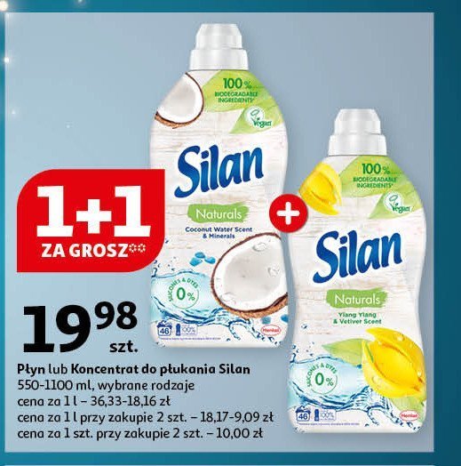 Płyn do płukania coconut water scent & minerals Silan naturals promocja w Auchan