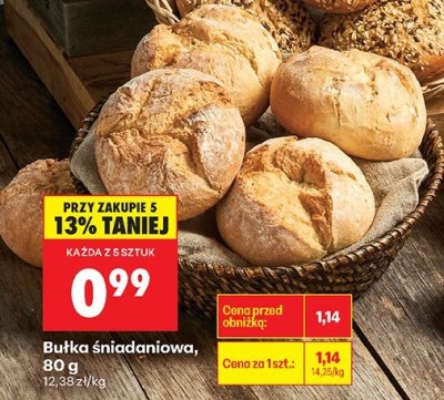 Bułka śniadaniowa promocja w Biedronka