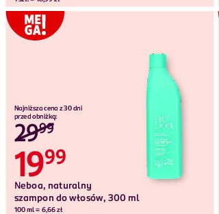 Naturalny szampon zwiększający objętość włosy cienkie i delikatne Neboa promocja w Rossmann