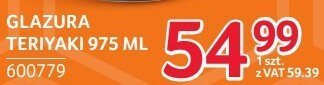 Sos teriyaki Glazura 975 ml promocja w Selgros