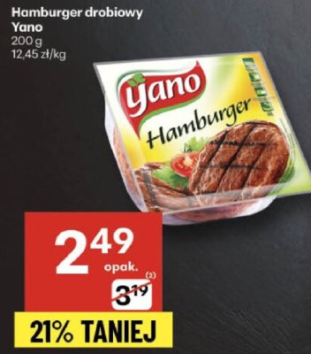 Hamburger drobiowy Yano promocja w Delikatesy Centrum