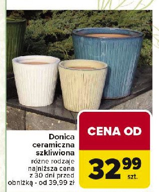Donica ceramiczna szkliwiona promocja w Carrefour