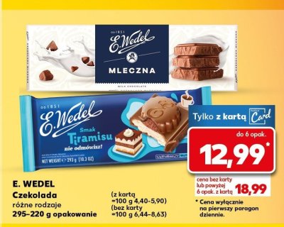 Czekolada różne rodzaje 295-220g promocja w Kaufland