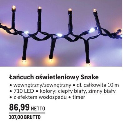 Łańcuch oświetleniowy Snake wewnętrzny/zewnętrzny 10 m 710 LED promocja w Makro