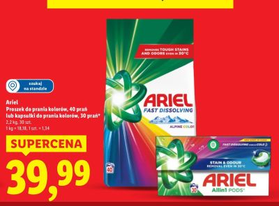 Proszek do prania kolorów 40 prań promocja w Lidl