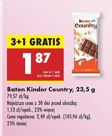 Baton Kinder Country promocja