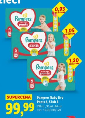 Pieluchy Baby Dry Pants 4, 5 lub 6 promocja w Lidl