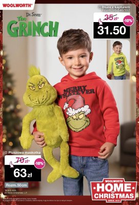Bluza z kapturem The Grinch Rozm. 98-146/152 promocja w Woolworth