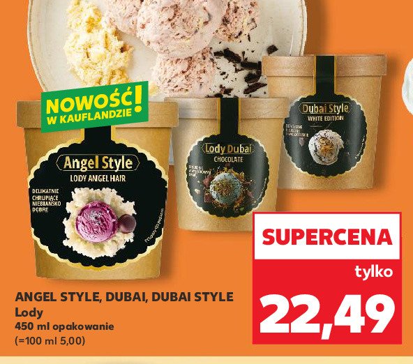 Lody dubai style white promocja w Kaufland