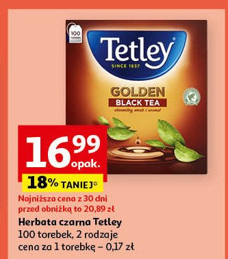 Herbata czarna Tetley golden promocja