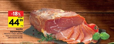 Szynka dojrzewająca PROSTO Z WĘDLINIARNI promocja w Intermarche