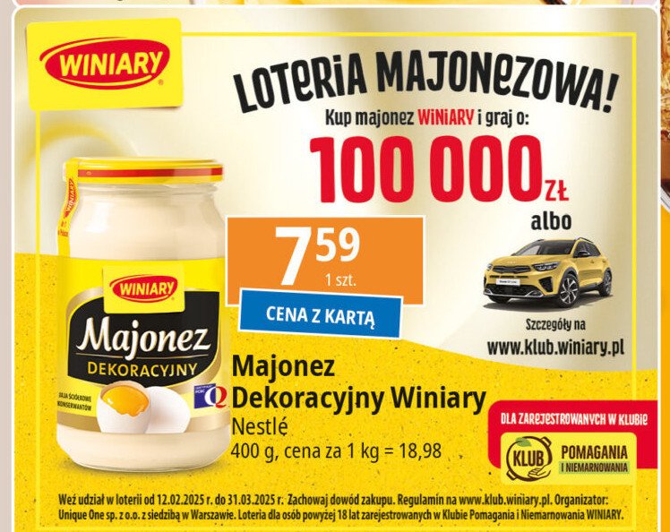 Majonez dekoracyjny Winiary promocja w Leclerc