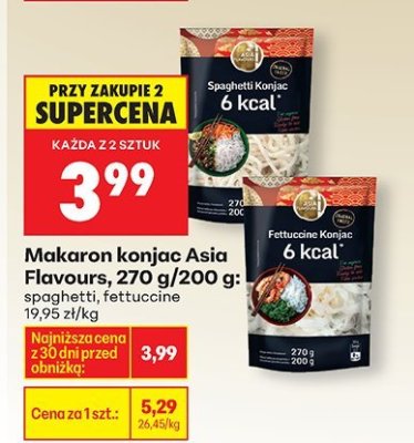 Makaron konjac fettuccine promocja w Biedronka