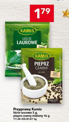 Przyprawy Kamis pieprz czarny mielony 16 g promocja w LEWIATAN