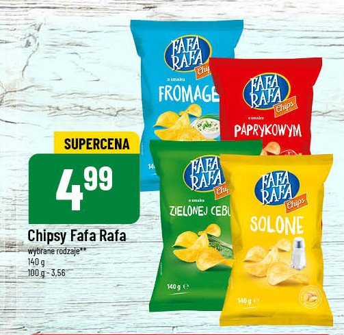 Chipsy o smaku paprykowym Fafa rafa promocja