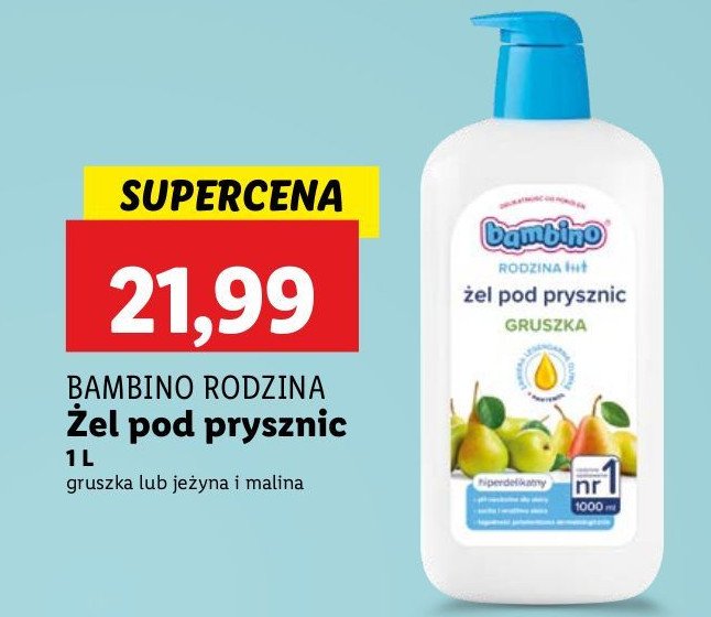 Żel pod prysznic malina Bambino rodzina promocja w Lidl