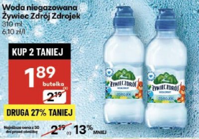 Woda niegazowana promocja w Delikatesy Centrum