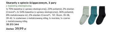 Skarpety o splocie ściągaczowym, 3 pary promocja w Tchibo
