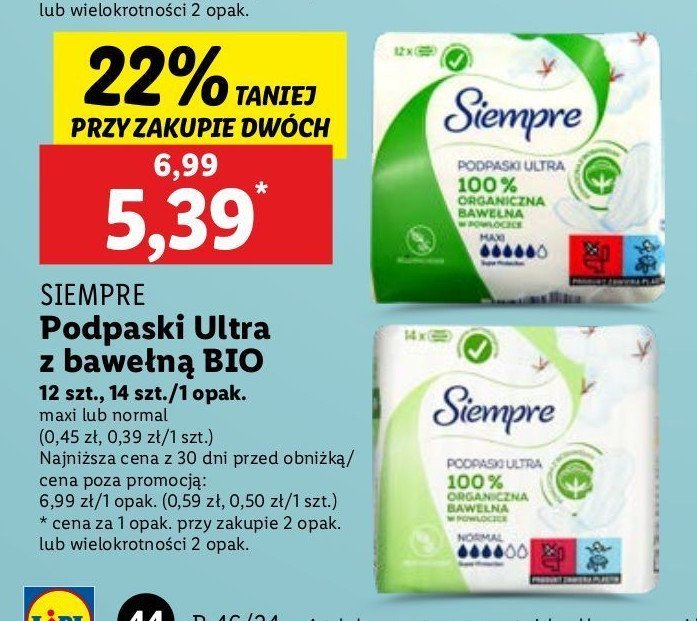 Podpaski ultra deo drynet maxi Siempre promocja