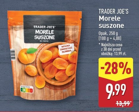 Morele suszone Trader joe's promocja w Aldi