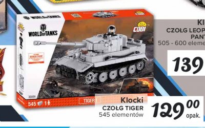 Klocki world of tanks - niemiecki czo艂g ci臋偶ki tiger i 3000 Cobi promocja