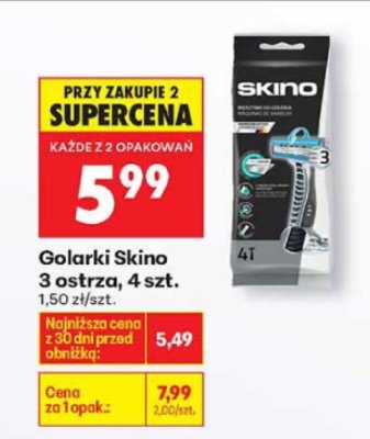 Golarki Skino 3 ostrza, 4 szt. promocja w Biedronka