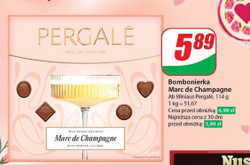 Bombonierka marc de champagne Pergale promocja