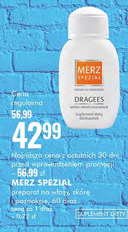 Drażetki wzmacniające Merz spezial dragees promocja