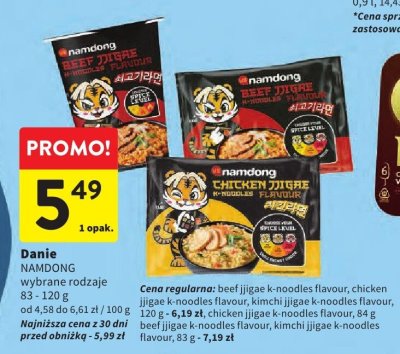 Danie NAMDONG wybrane rodzaje promocja w Intermarche