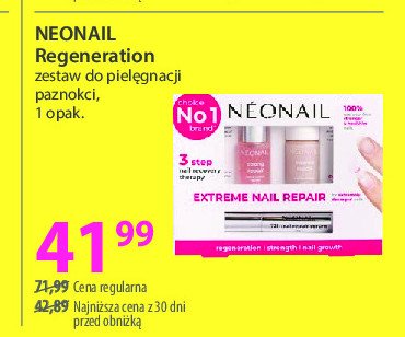 Zestaw w pudełku extreme regeneration NEONAIL promocja w Hebe