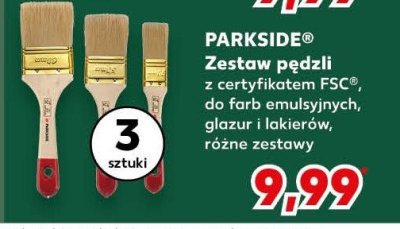 Zestaw pędzli z certyfikatem FSC®, do farb emulsyjnych, glazur i lakierów, różne zestawy promocja w Kaufland