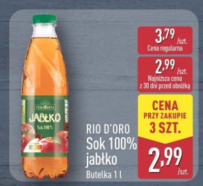 Sok 100% jabłko  promocja w Aldi