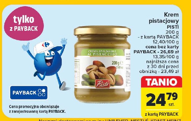 Krem z pistacji Pisti promocja w Carrefour Market