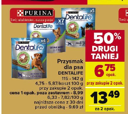 Przysmak dla psa medium Purina dentalife promocja w Carrefour Market