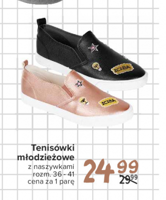 Tenisówki młodzieżowe 36-41 z naszywkami promocja