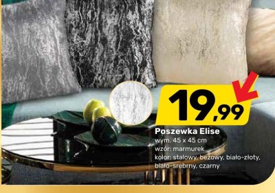 Poszewka Elise stalowy, beżowy, biało-złoty, srebrny, czarny promocja w Bricomarche