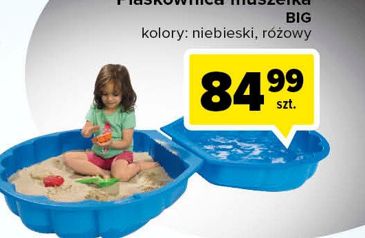 Piaskownica muszla wym. 21 x 102 x 88 cm r贸偶owa promocja