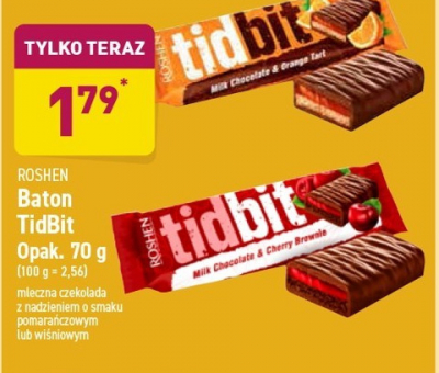 Baton milk chocolate & orange tart Roshen tidbit promocja
