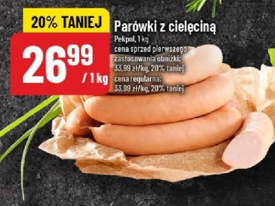 Parówki z cielęcina Pekpol promocja w POLOmarket