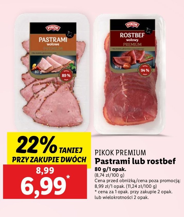 Rostbef wołowy Pikok premium promocja