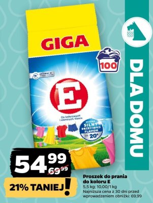 Proszek do prania do koloru E  promocja w Netto