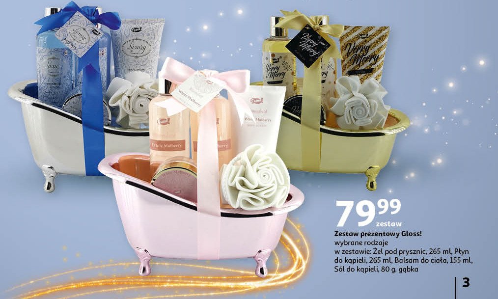 Zestaw kosmetyków sparkling bliss złote Gloss! promocja