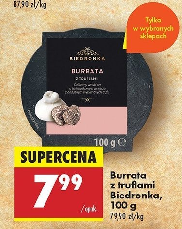 Ser burrata z truflami Biedronka promocja