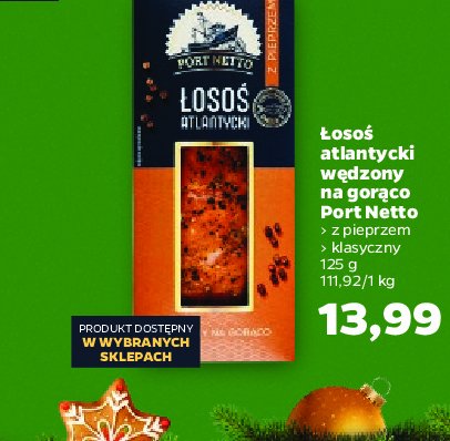 Łosoś atlantycki wędzony na gorąco Port netto promocja