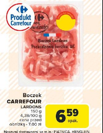 Boczek lardons Carrefour targ świeżości promocja