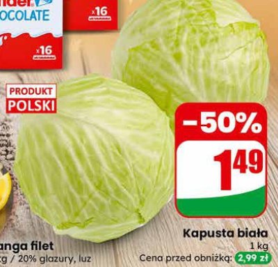 Kapusta biała promocja w Dino