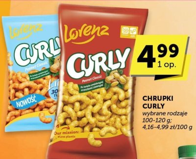 Chrupki Curly różne rodzaje promocja w Groszek